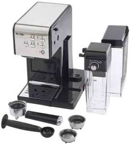 Mr. Coffee One-Touch CoffeeHouse Espresso Maker and Cappuccino Machine. what's in the box.