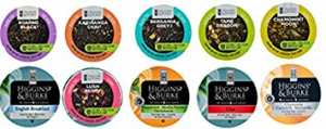 10 Cup Higgins & Burke TEA sampler 10 Varieties including NEW flavors. Kaziranga Chai, Lush Berry