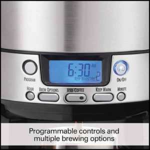 Hamilton Beach brewstation 47900 - programmable controls and multiple brewing options