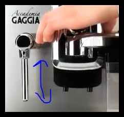coffee dispenser can be adjusted to acomodate larger cups