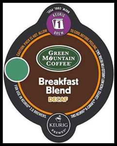 Keurig 2.0 Green Mountain Breakfast Blend Decaf Coffee K-Carafe Capsule