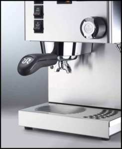 Rancilio Silvia Espresso Machine. It comes with commercial-grade portafilter