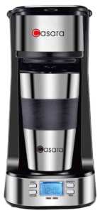 Casara Single Serve Coffee Maker with Travel Mug and Programmable timer