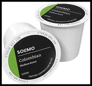Amazon Brand - 100 Ct. Solimo Medium Roast Coffee Pods, Colombian