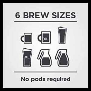Brew anything from a single cup or travel size to a half or full carafe