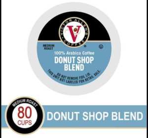 Donut Shop Blend for K-Cup Keurig 2.0 Brewers, Victor Allen’s Coffee Medium Roast Single Serve Coffee Pods