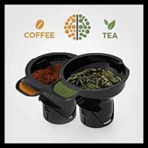 Individual coffee and tea baskets to keep flavors separate