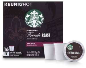 Starbucks French Roast Flavored Dark Roast Coffee K Cups