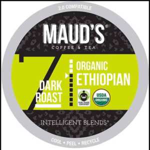 Maud's Organic Ethiopian Coffee Recyclable Fair-Trade Organic Single Origin Coffee Pods
