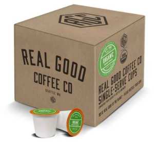 Real Good Coffee Co USDA Certified Organic Dark Roast Coffee K Cups