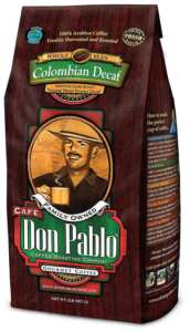 Cafe Don Pablo Columbian Decaffeinated Coffee Beans