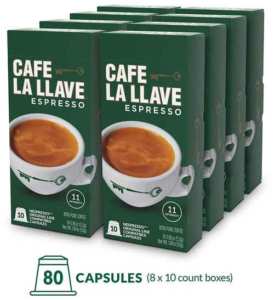 Café La Llave Espresso Capsules, Intensity 11, Compatible with Nespresso OriginalLine Machines