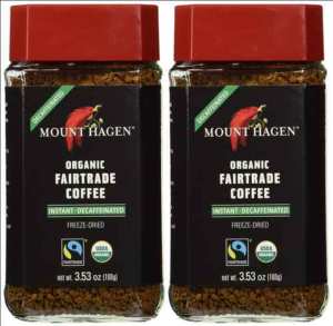 Mount Hagen Organic Coffee – Premium Cafe Decaffeinated Instant Coffee Granules