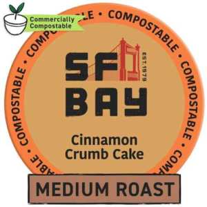SF Bay Coffee Cinnamon Crumb Cake Non Plastic K Cup