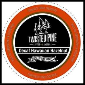 Twisted Pine Coffee Decaf Hawaiian Hazelnut K Cup Coffee