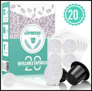 CAPMESSO Refillable Capsule Coffee Pods Filters