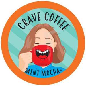 Crave Coffee Mint Mocha Coffee Pods for Keurig K Cup Brewers