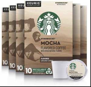 Starbucks Mocha K-Cup Coffee Pods Medium Roast